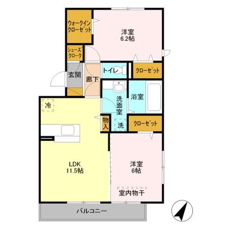 カーサ・ドマーニCの物件間取画像